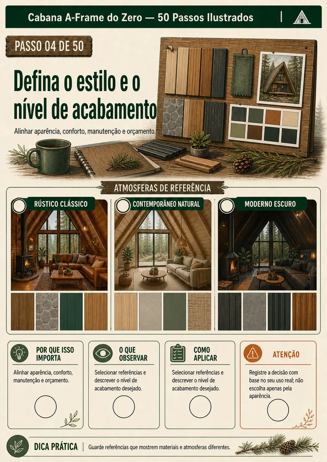 Prévia do passo 4: estilo e nível de acabamento