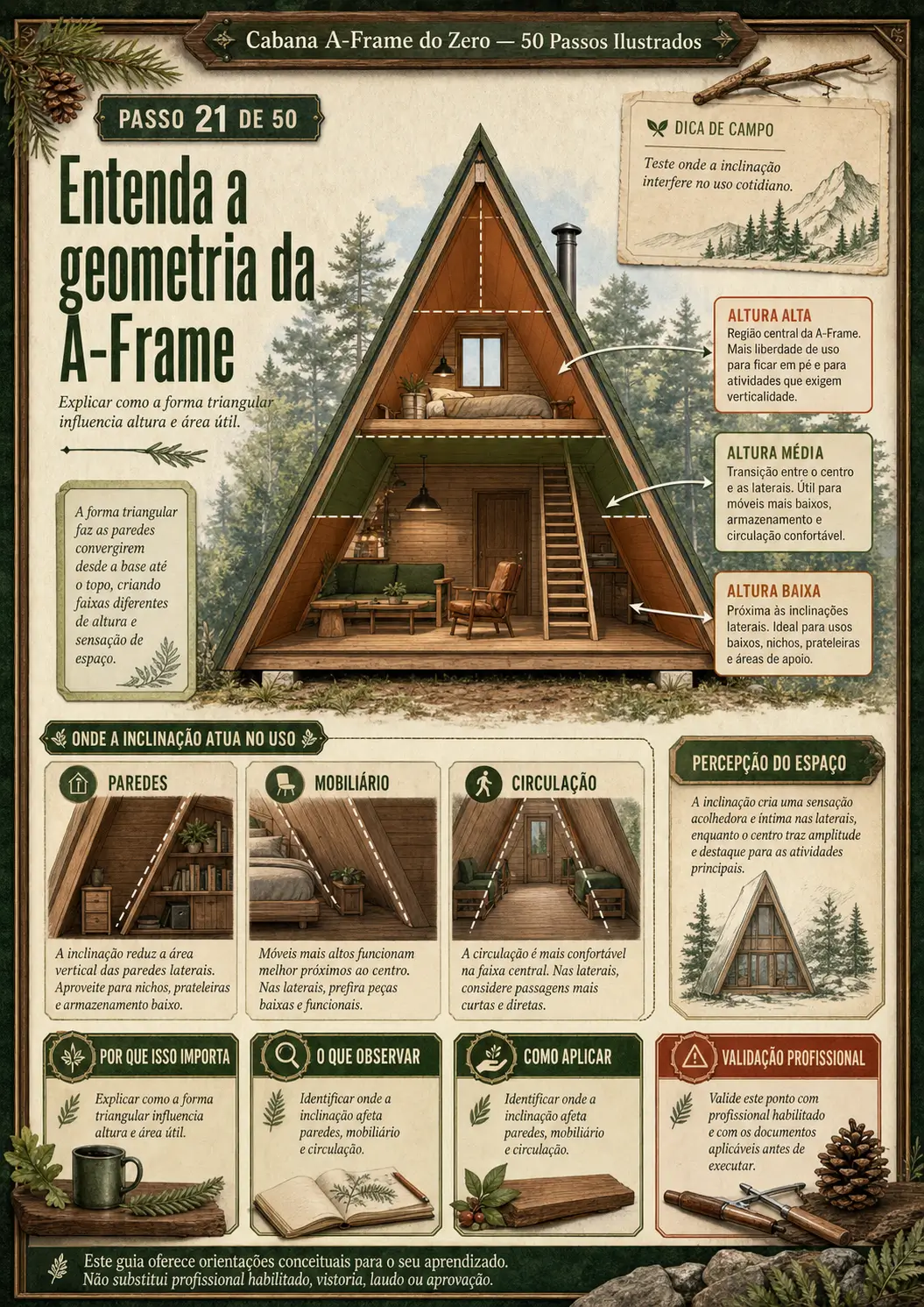 Prévia do passo 21: geometria da cabana A-Frame